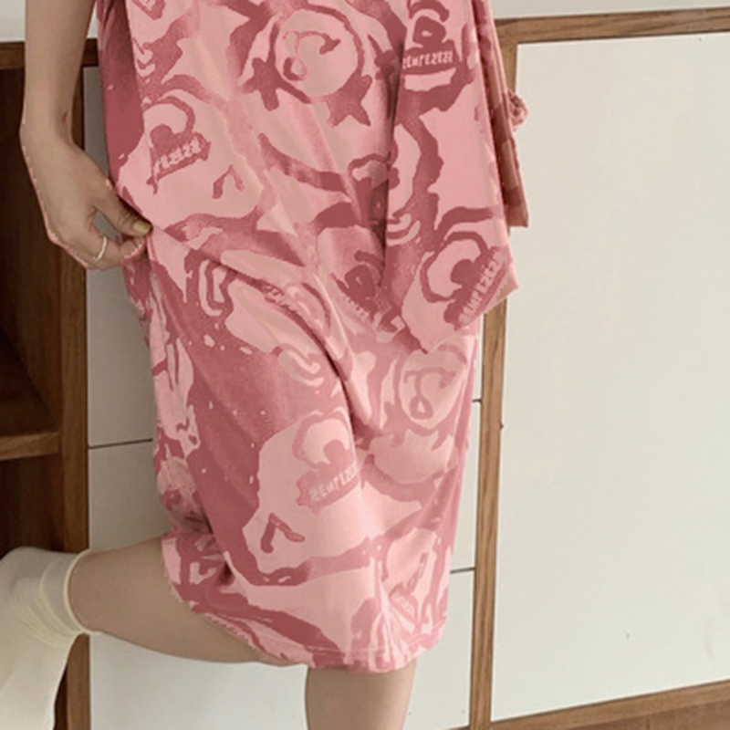 Modern Chic All-Season Sweet Feminine Summer Women 's Short  Sleeve Sleep Dress | Color: Style 3 | Image 2