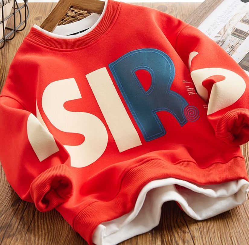 Minimalist Autumn 2-Piece Boys' Pants Suit, Ages 4-14 | Color: Red | Image 3