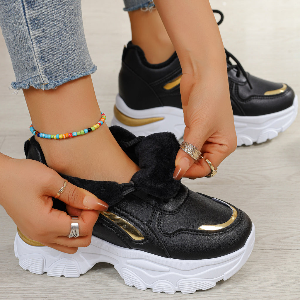 Modern Chic All-Season PU/Artificial Leather/Microfiber Leather Women's Casual Shoes | Color: Black | Image 2