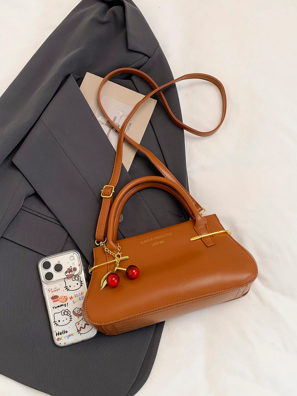 Modern Chic All-Season PU/Artificial Leather/Microfiber Leather Women's Crossbody Bags Other Bags | Color: Brown | Image 3