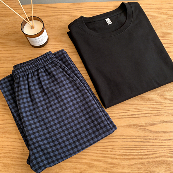 Sweet Feminine Summer 2 Pcs Women 's Short  Sleeve Sleep Set | Color: Style 2 | Image 1