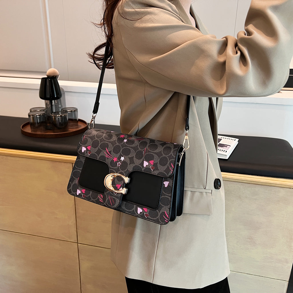 Modern Chic All-Season PU/Artificial Leather/Microfiber Leather Women's Shoulder Bags Other Bags | Color: Black | Image 1