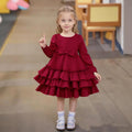 Sweet & Cute Autumn Girls' A-Line Dress, Ages 2-9 | Color: Red | Image 1