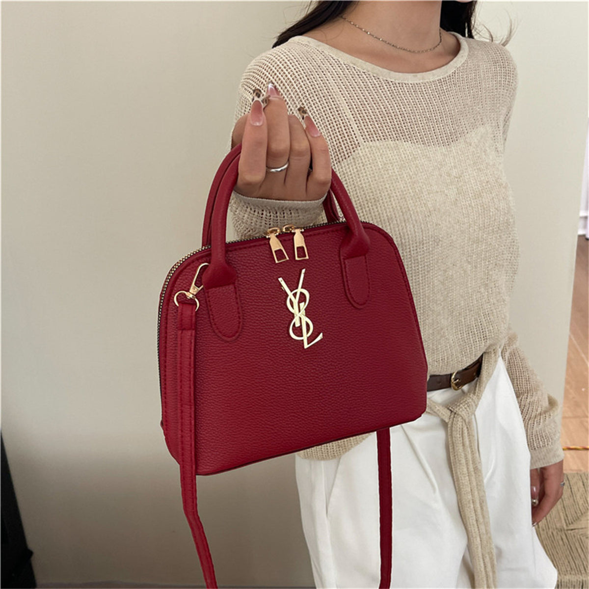 Modern Chic All-Season PU/Artificial Leather/Microfiber Leather Women's Handbags Other Bags | Color: Red | Image 1