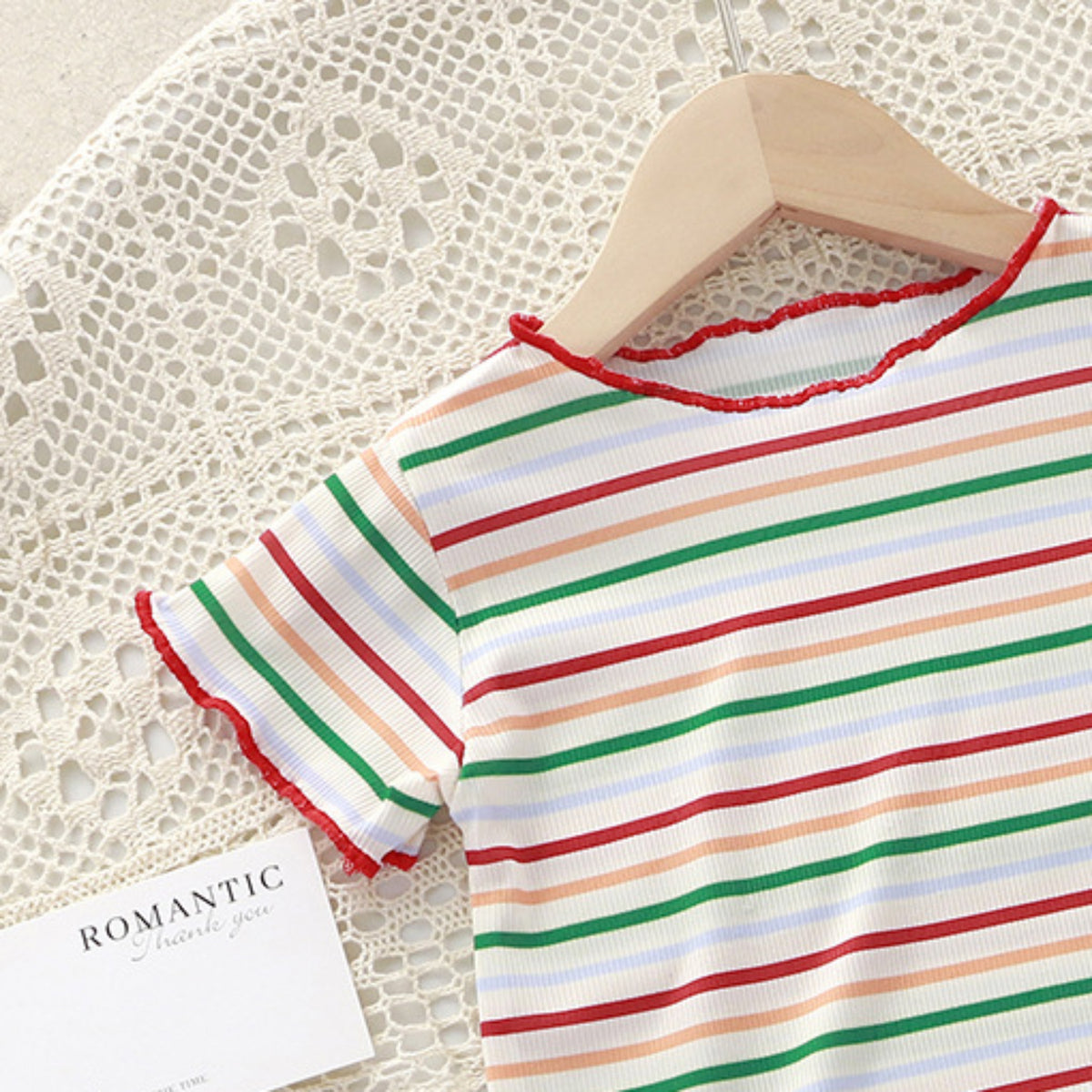 Minimalist Summer 2-Piece Baby Girls' Pajama Set, Ages 3-24 Months | Color: White | Image 3