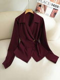 Elegant All-Season Blouse | Color: Red | Image 1