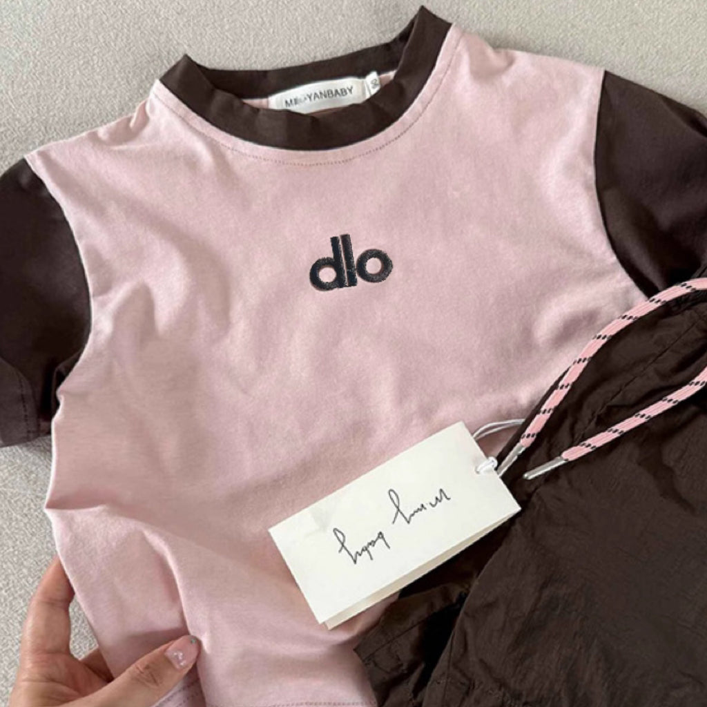 Modern Chic All-Season Casual Sporty Summer 2-Piece Unisex Kids' Pants Suit, Ages 2-9 | Color: Pink | Image 3
