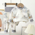 Minimalist Autumn 2-Piece Unisex Baby Pajama Set, Ages 6-24 Months | Color: Style 1 | Image 1