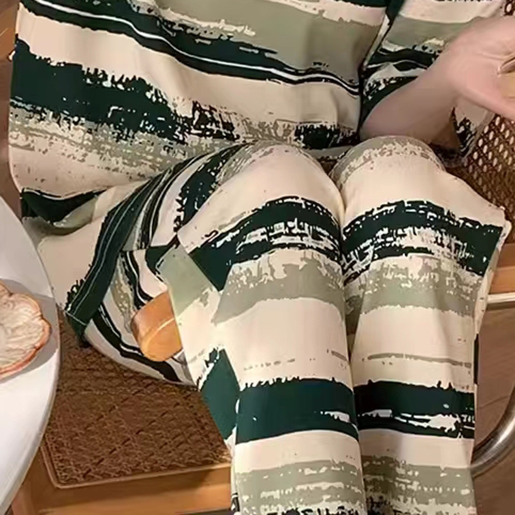 Sweet Feminine Summer 2 Pcs Women 's Short  Sleeve Sleep Set | Color: Style 1 | Image 2
