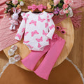 Sweet & Cute Autumn 3-Piece Baby Girls' Pants Suit, Ages 0-6 Months | Color: White | Image 1