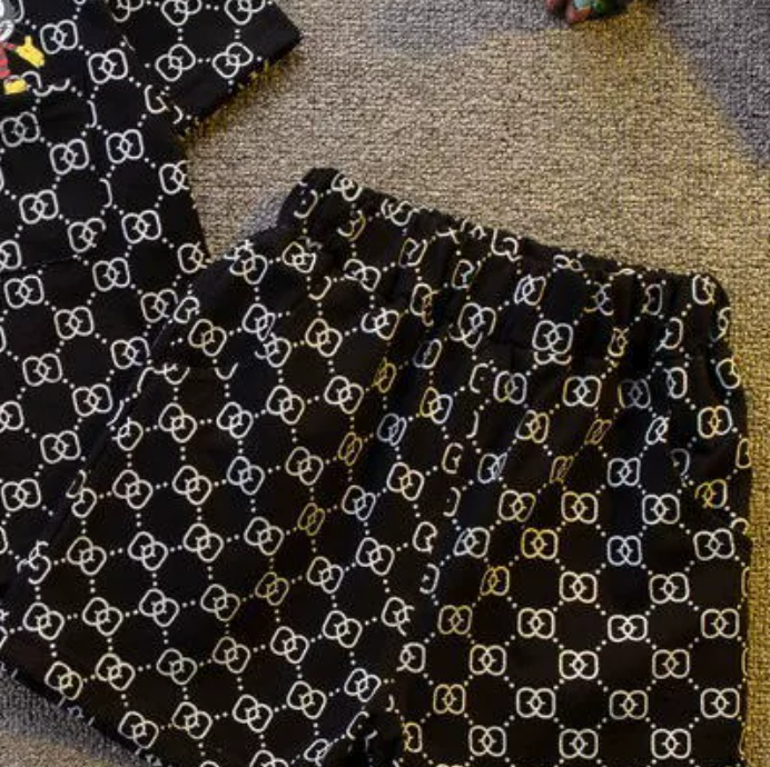 Modern Chic All-Season Minimalist Summer 2-Piece Boys' Pants Suit, Ages 2-9 | Color: Black | Image 2