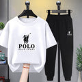 Modern Chic All-Season Minimalist Summer 2-Piece Boys' Pants Suit, Ages 4-14 | Color: White | Image 1