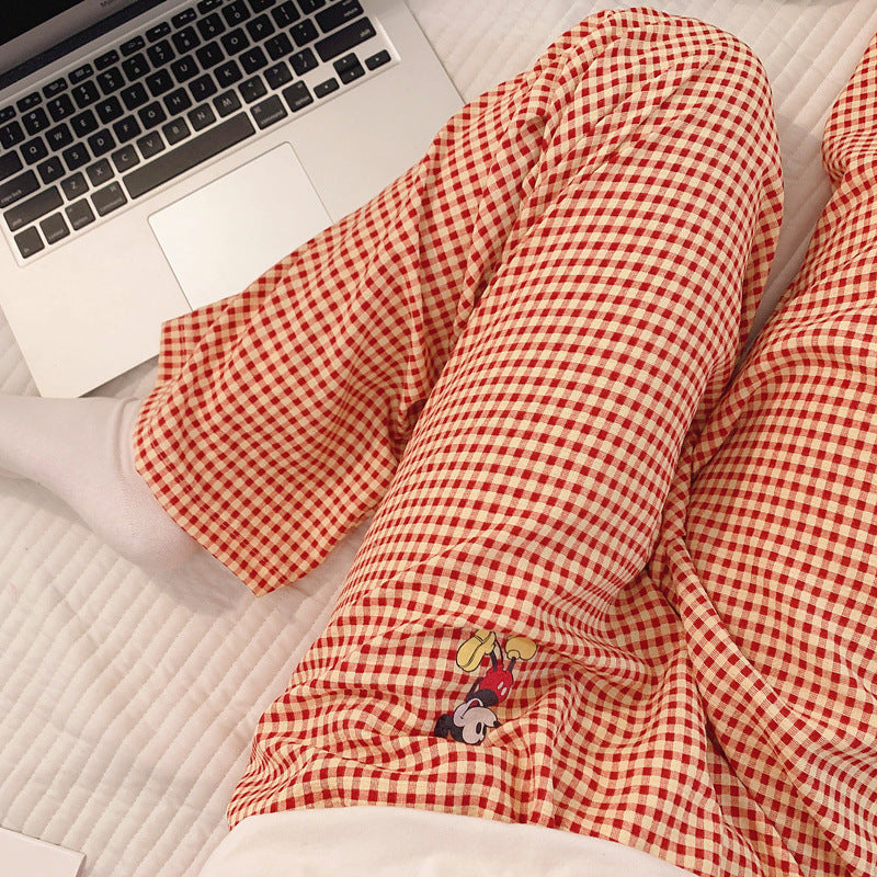 Minimalist All-Season Women 's Sleep Bottom | Color: Brick Red | Image 1