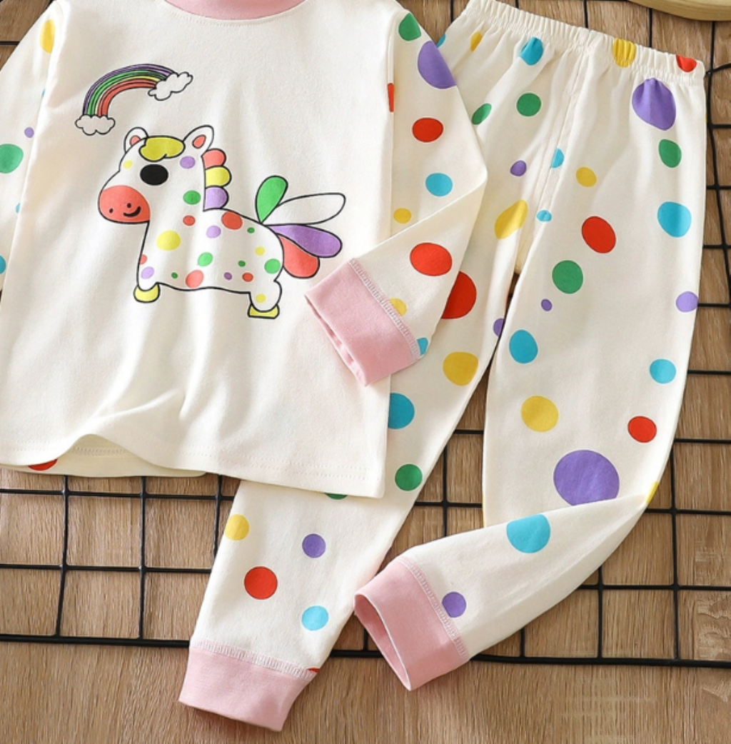 Minimalist Autumn 2-Piece Unisex Baby Pajama Set, Ages 6-24 Months | Color: Style 1 | Image 2