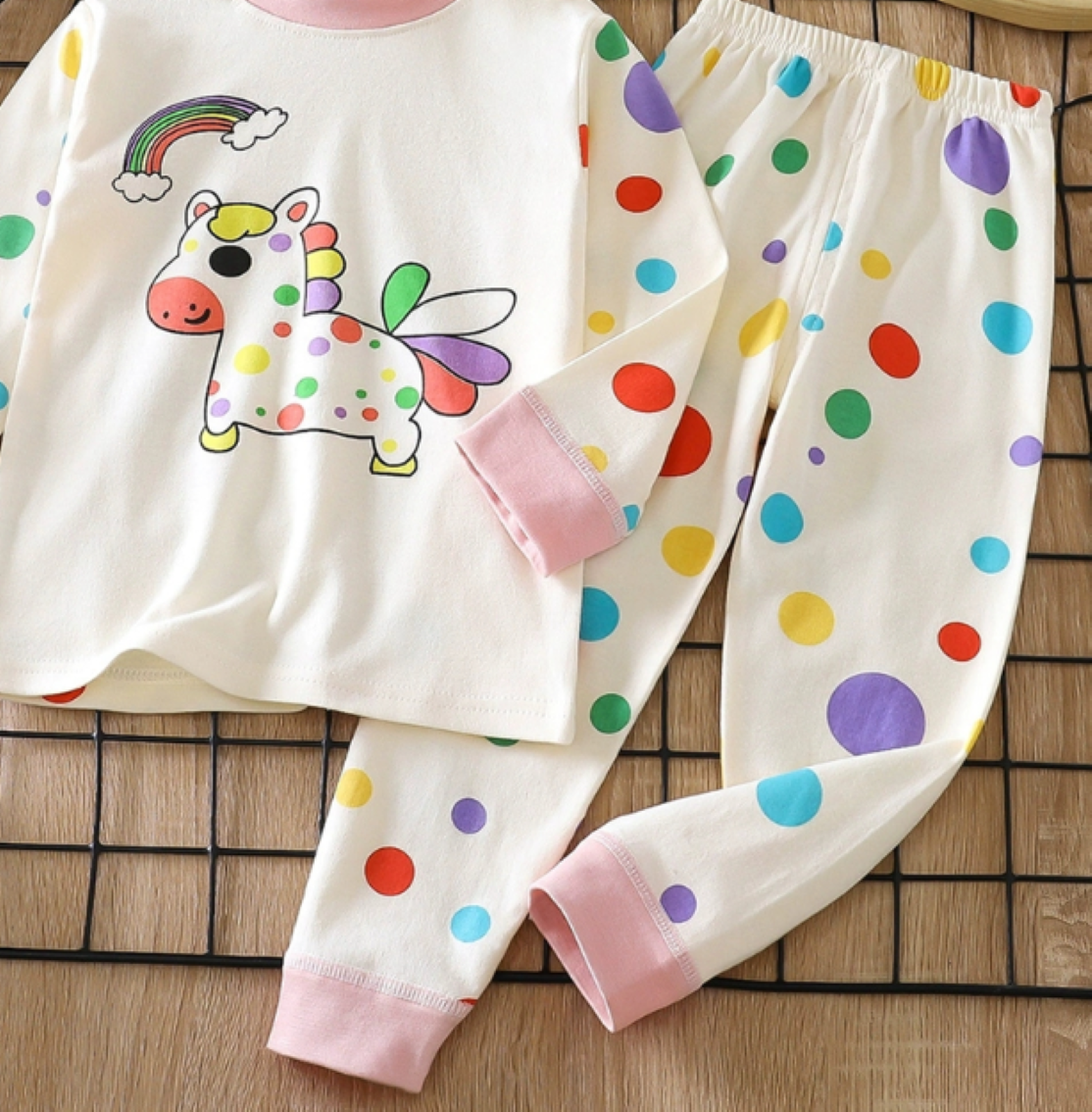 Minimalist Autumn 2-Piece Unisex Baby Pajama Set, Ages 6-24 Months | Color: Style 1 | Image 2