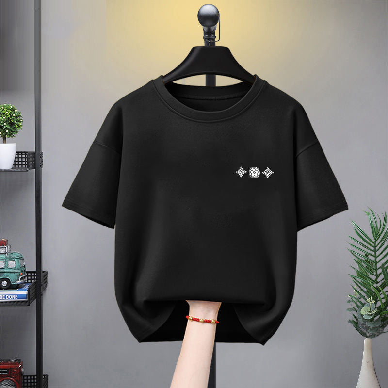 Modern Chic All-Season Casual Sporty Summer Boys' T-Shirt, Ages 3-14 | Color: Black | Image 3