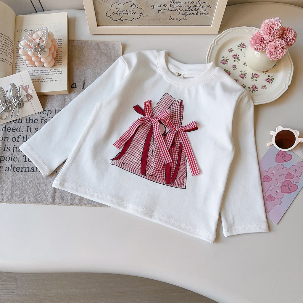 Sweet & Cute Spring Girls' T-Shirt, Ages 2-9 | Color: White | Image 1