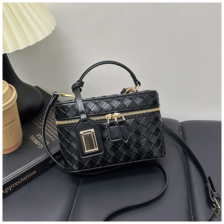 Modern Chic All-Season PU/Artificial Leather/Microfiber Leather Women's Crossbody Bags Box Bags | Color: Black | Image 1