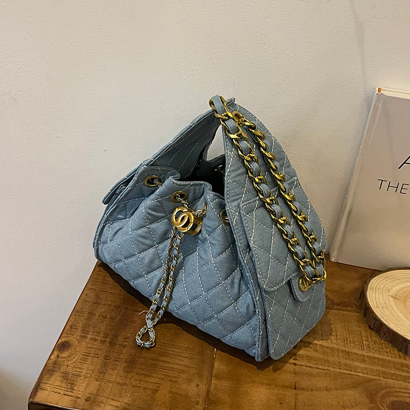 Modern Chic All-Season PU/Artificial Leather/Microfiber Leather Women's Shoulder Bags Tote Bags | Color: Blue | Image 1