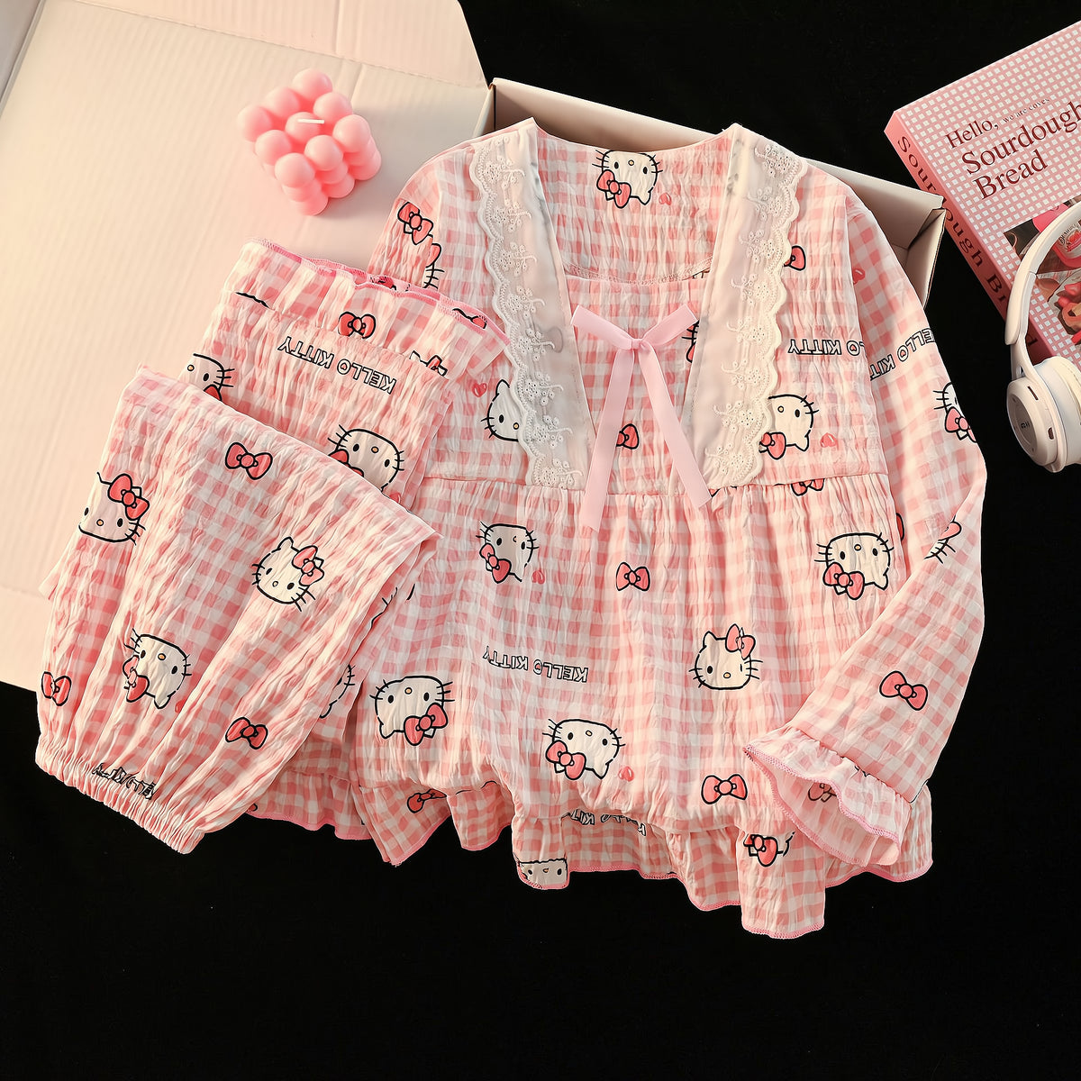 All-Season Sweet & Cute Autumn 2-Piece Girls' Pajama Set, Ages 3-14 | Color: Style 1 | Image 1
