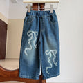 Modern Chic Trendy All-Season Girls' Straight Pants, Ages 2-9 | Color: Blue | Image 1