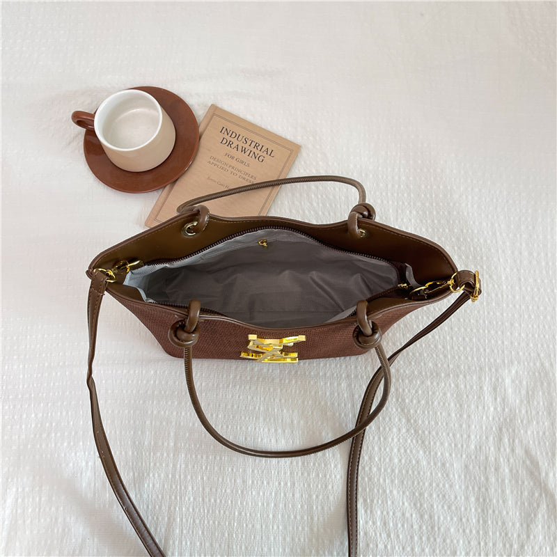 Modern Chic All-Season PU/Artificial Leather/Microfiber Leather Women's Handbags Tote Bags | Color: Coffee | Image 2