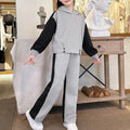 Casual Sporty Autumn 2-Piece Girls' Pants Suit, Ages 4-14 | Color: Grey | Image 1