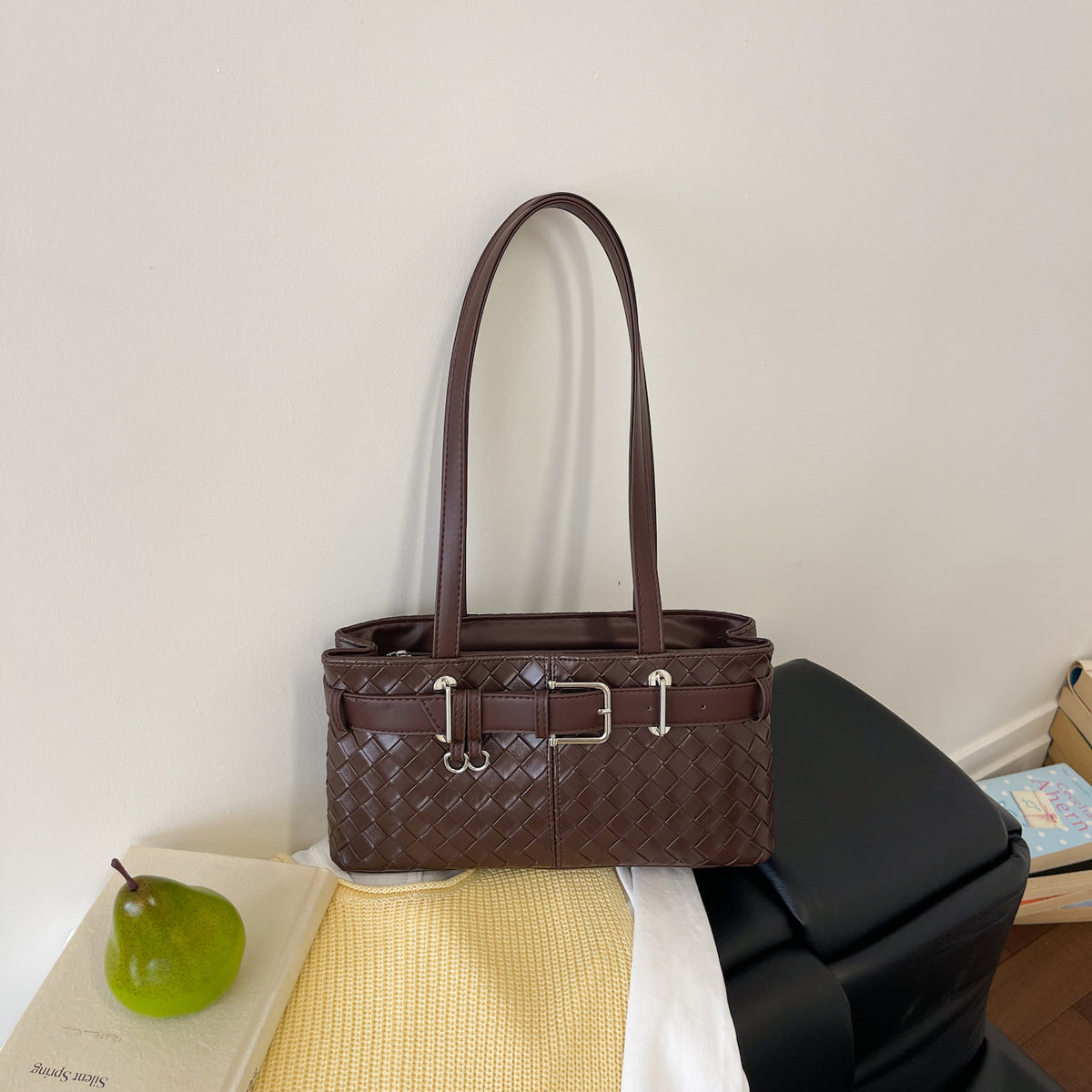 Modern Chic All-Season PU/Artificial Leather/Microfiber Leather Women's Shoulder Bags Other Bags | Color: Coffee | Image 2