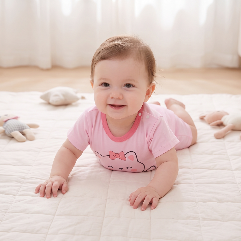 Minimalist Summer Unisex Baby Jumpsuit, Ages 1-24 Months | Color: Style 1 | Image 2
