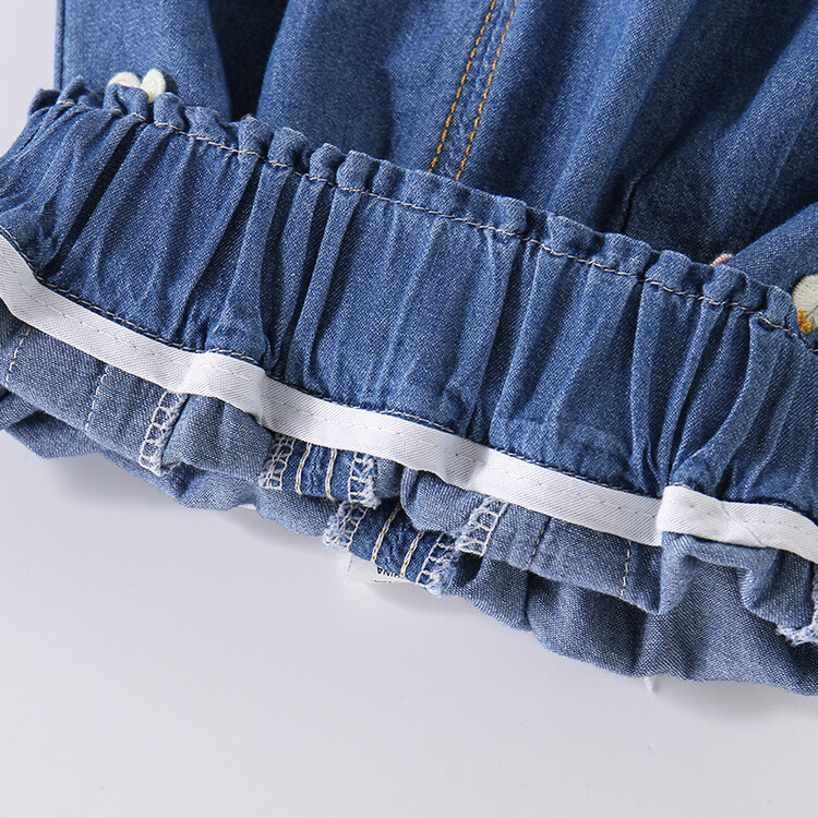 Casual Sporty Autumn Unisex Kids' Jeans, Ages 2-9 | Color: Deep Blue | Image 2
