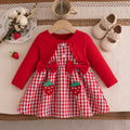 Sweet & Cute Autumn Baby Girls' Dress, Ages 0-12 Months | Color: Red | Image 1
