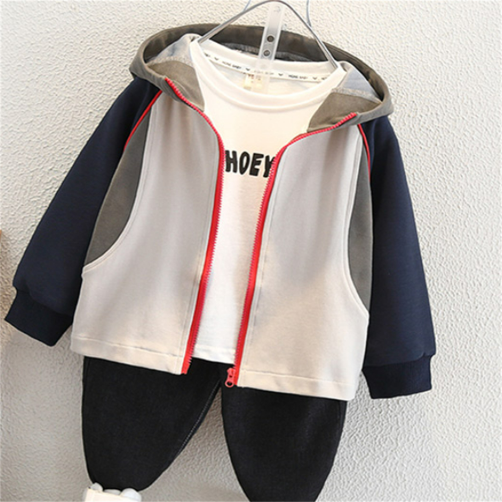 Modern Chic All-Season Trendy Spring Boys' Jacket, Ages 2-11 | Color: Grey | Image 3