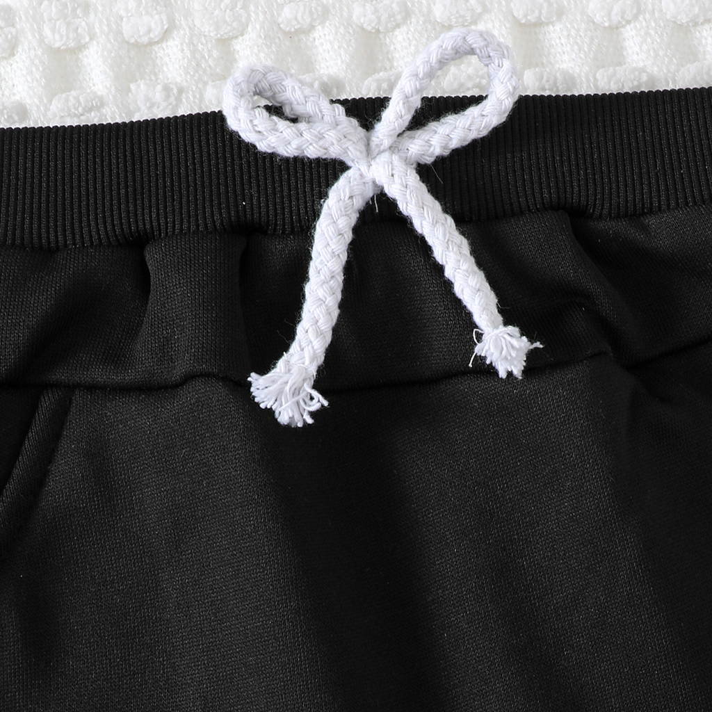 Casual Sporty Autumn 2-Piece Baby Boys' Pants Suit, Ages 0-24 Months | Color: Black | Image 3