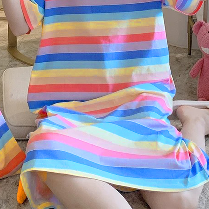 Sweet & Cute Summer Women 's Short  Sleeve Sleep Dress | Color: Style 4 | Image 3