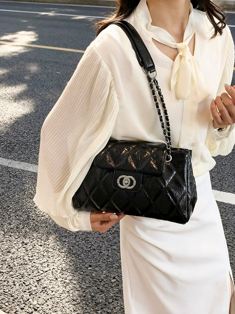 Modern Chic All-Season PU/Artificial Leather/Microfiber Leather Women's Crossbody Bags Other Bags | Color: Black | Image 1