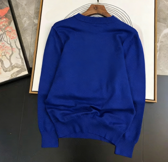 Modern Chic All-Season Minimalist Autumn Boys' Sweatshirt, Ages 2-13 | Color: Deep Blue | Image 2