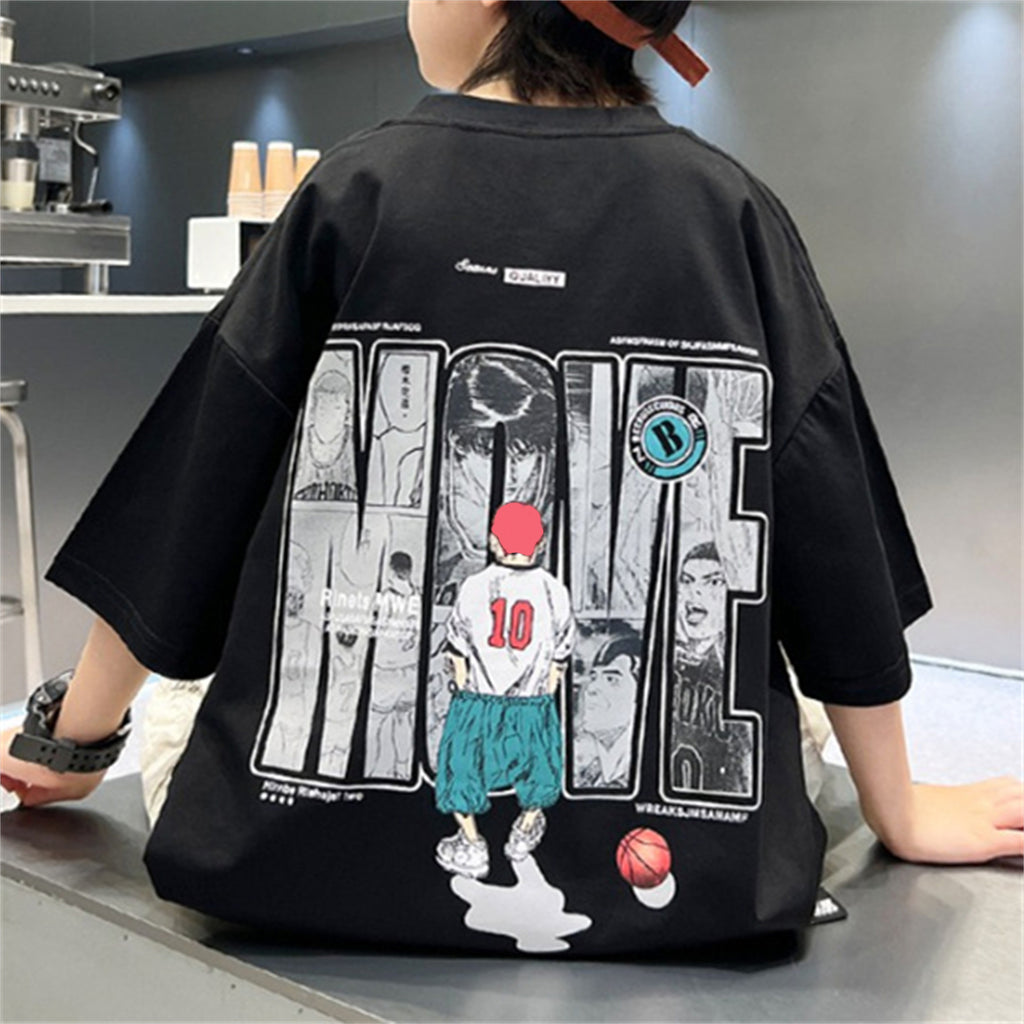 Casual Sporty Summer Boys' T-Shirt, Ages 2-14 | Color: Black | Image 1