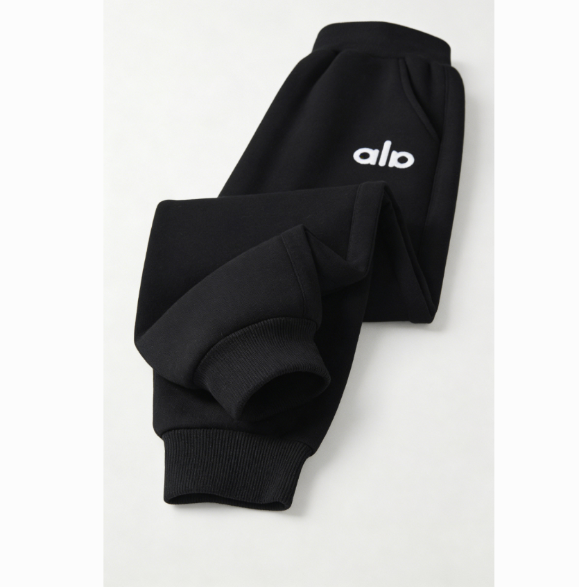 Modern Chic All-Season Minimalist Autumn Unisex Kids' Casual Pants, Ages 2-13 | Color: Black | Image 2