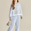 Modern Chic All-Season Minimalist Spring Girls' Pants Suit, Ages 4-14 | Color: Blue | Image 1