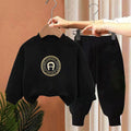 Minimalist Autumn 2-Piece Unisex Kids' Pants Suit, Ages 2-9 | Color: Black | Image 1