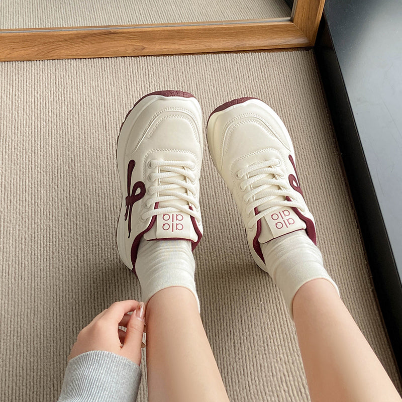 Modern Chic All-Season PU/Artificial Leather/Microfiber Leather Women's Fashion Sneaker | Color: Red | Image 2