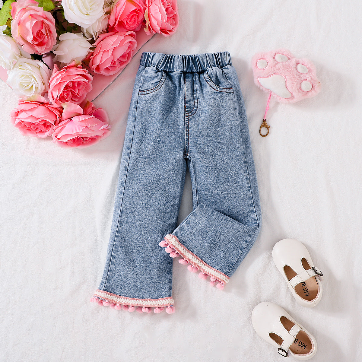 Sweet & Cute Autumn Baby Girls' Pants, Ages 9-24 Months | Color: Blue | Image 1
