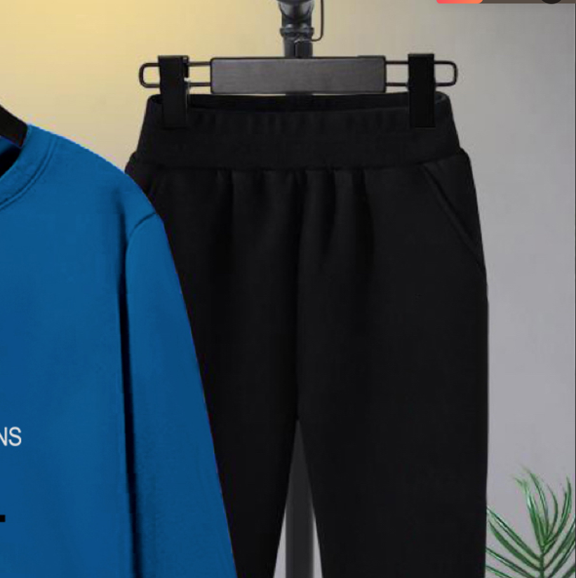 Modern Chic All-Season Minimalist Autumn 2-Piece Boys' Pants Suit, Ages 4-14 | Color: Blue | Image 2