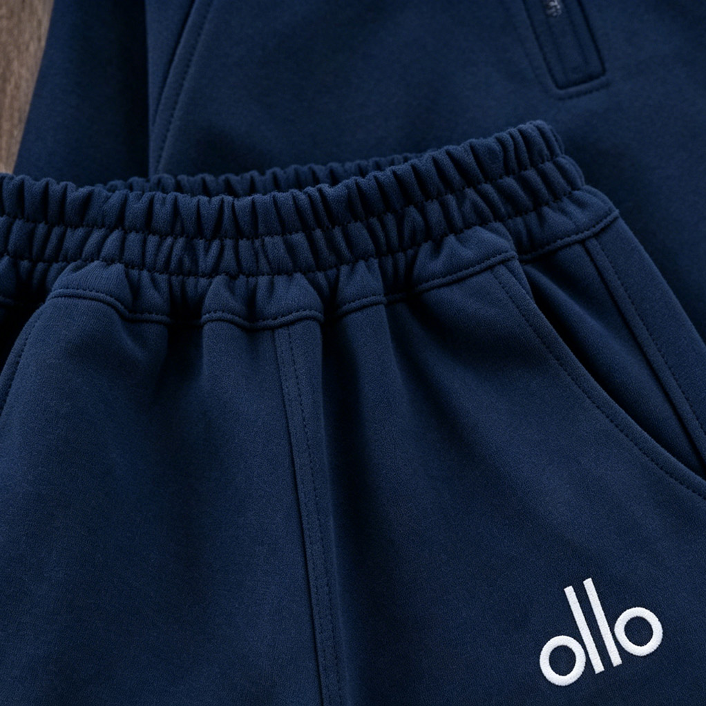 Modern Chic All-Season Casual Sporty Autumn 2-Piece Boys' Pants Suit, Ages 4-14 | Color: Navy | Image 2