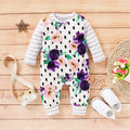 Trendy Autumn Baby Girls' Jumpsuit, Ages 1-12 Months | Color: White | Image 1