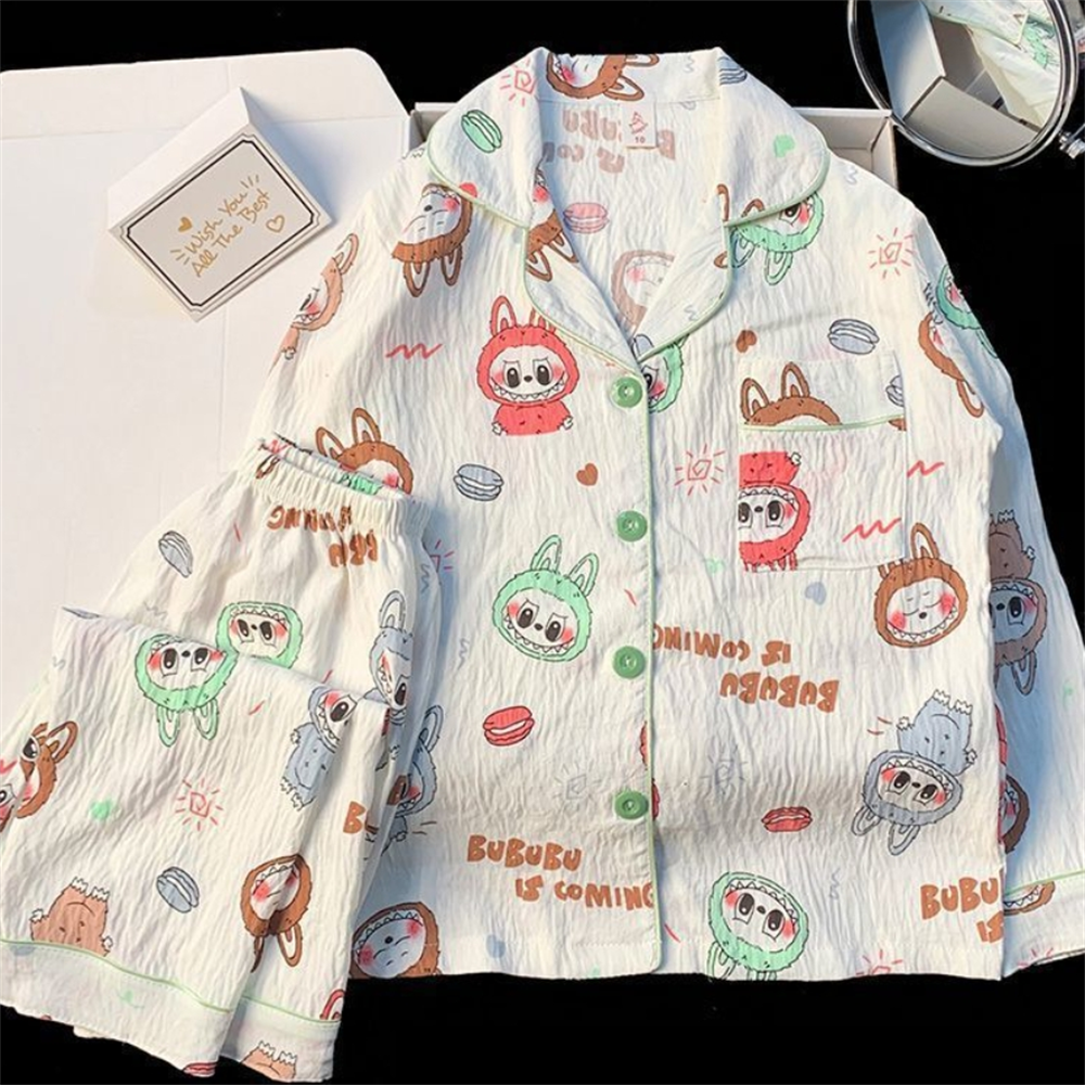 All-Season Sweet & Cute Autumn 2-Piece Girls' Pajama Set, Ages 3-13 | Color: Style 4 | Image 3