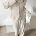 Elegant All-Season 2 Pcs Women 's Long Sleeve Sleep Set | Color: Style 1 | Image 1