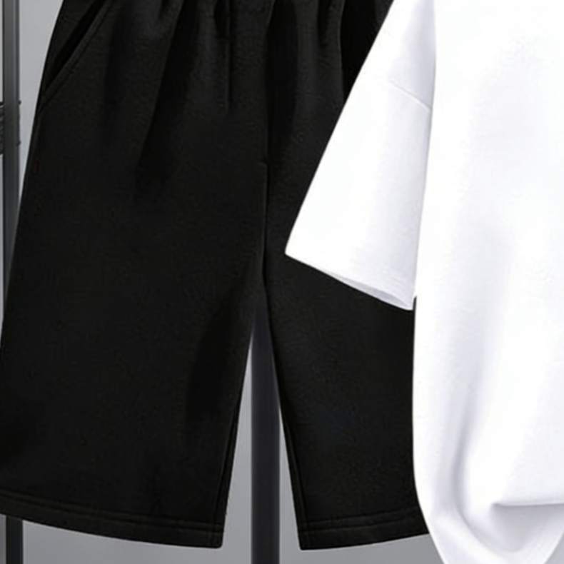 Modern Chic All-Season Minimalist Summer 2-Piece Boys' Pants Suit, Ages 3-14 | Color: White | Image 2