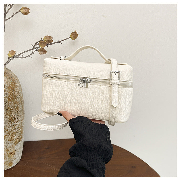 Modern Chic All-Season PU/Artificial Leather/Microfiber Leather Women's Crossbody Bags Box Bags | Color: White | Image 1
