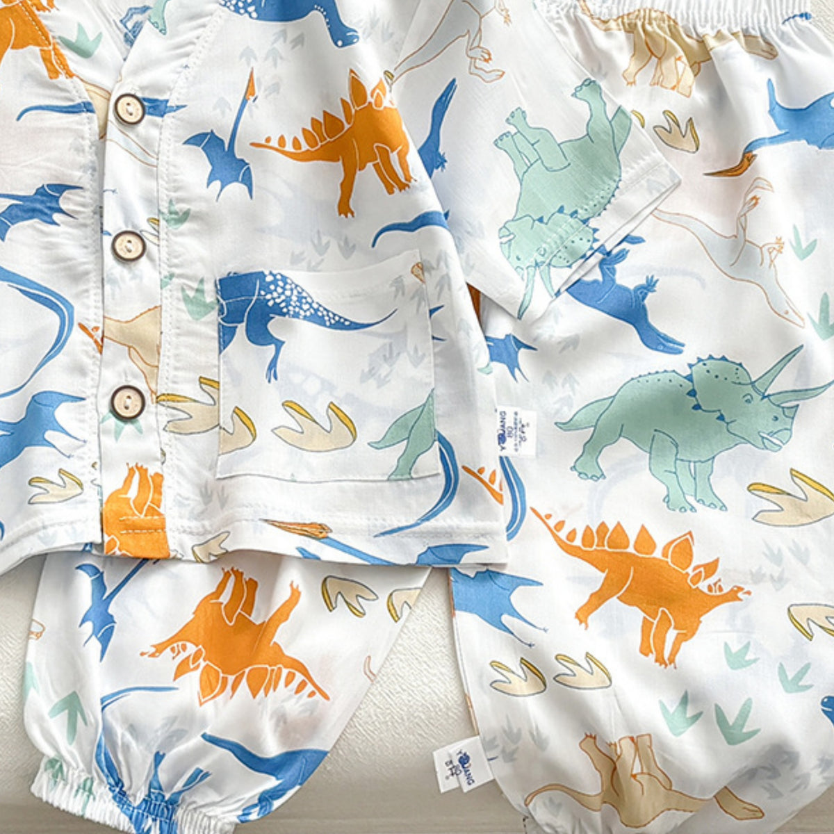 Casual Sporty Summer 2-Piece Unisex Kids' Pajama Set, Ages 2-11 | Color: Style 6 | Image 3